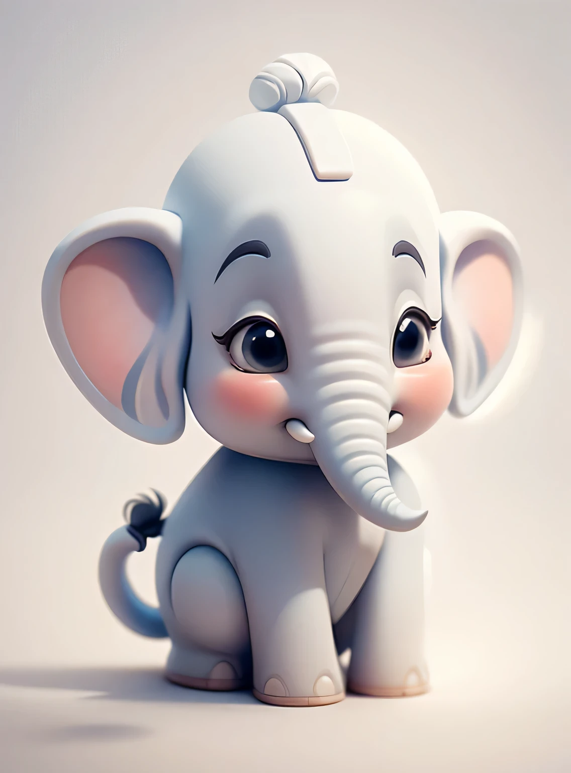 elefante pequeno bonito、fundo branco