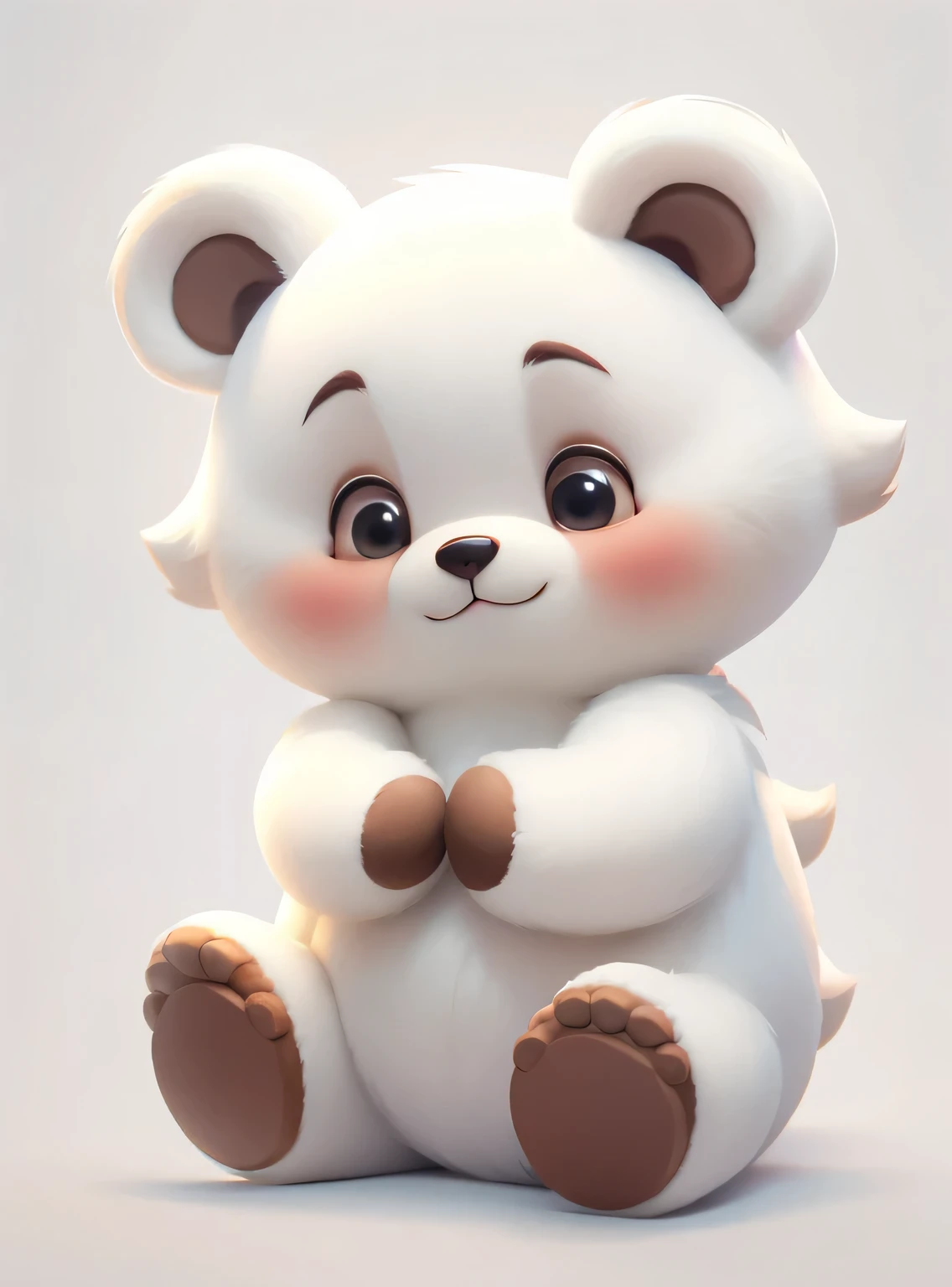 Ursinho bonito、fundo branco