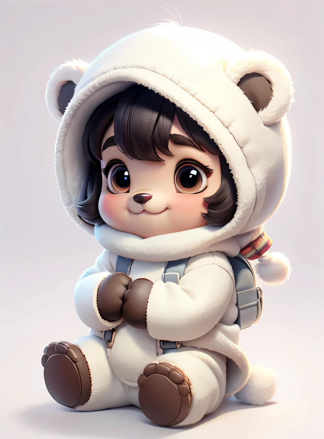 Ursinho bonito、fundo branco