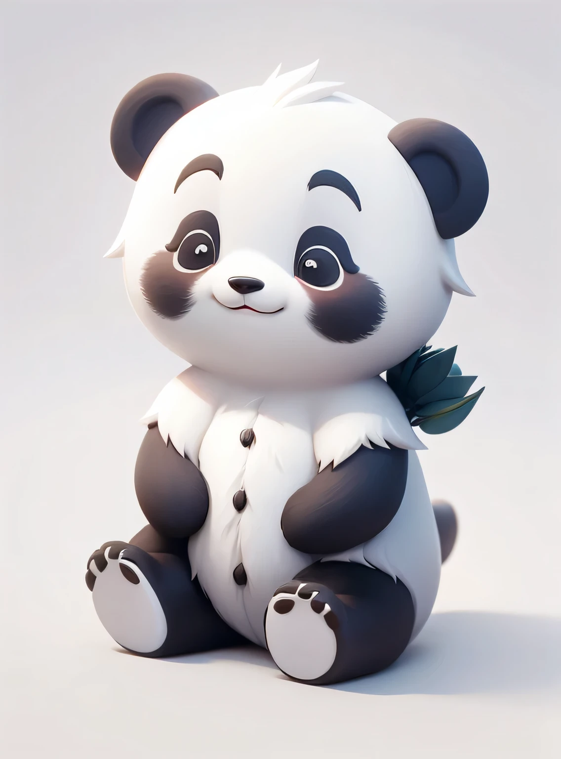 Pequeno panda fofo、fundo branco