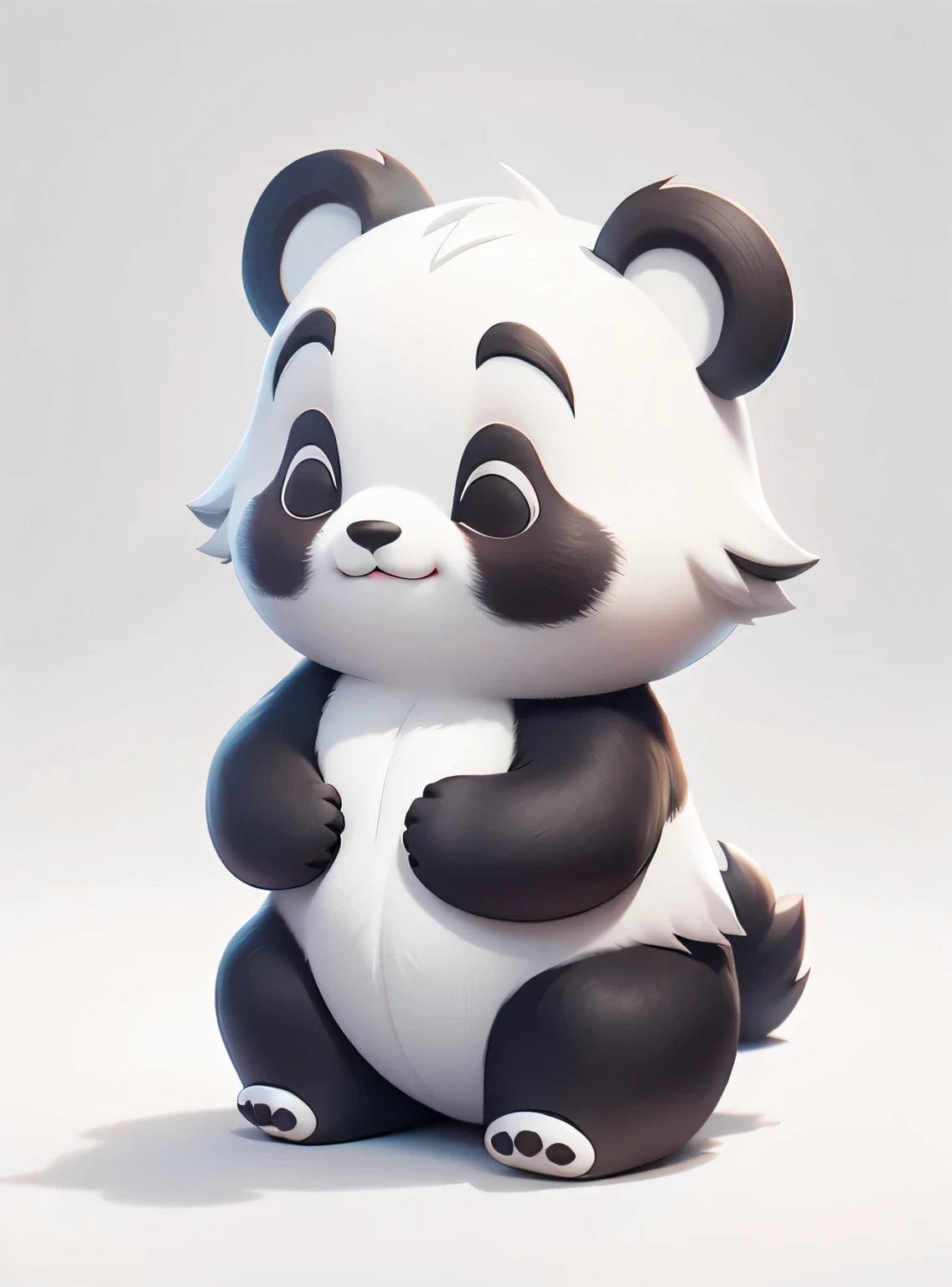 Pequeno panda fofo、fundo branco