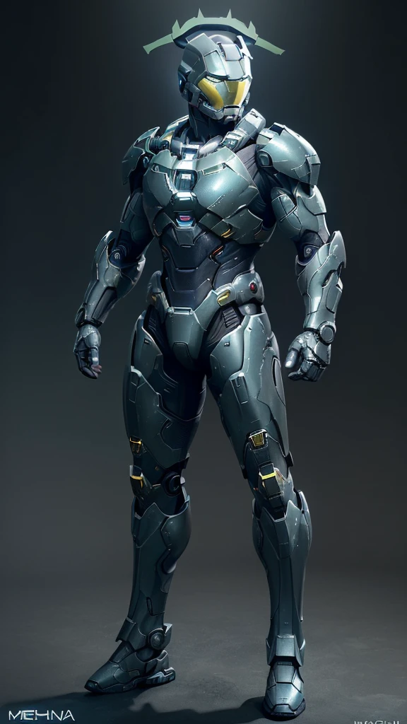 (full body image: 1.8). (masterpiece: 1.8). (UHD photorealistic: 1.7). (blank background: 1.9). This perfectly blended new age armor would combine the (streamlined contours of the Ironman Mark XXX suit: 1.5), incorporating (tactical features and armor plating from the Batman suit: 1.6), all while infusing the (futuristic charactoristics of Halo Master Chief Infinite armor: 1.7). The base color is (matte battleship grey: 1.6), complemented by (meticulously placed electric blue accents: 1.3), highlighting key details for an overall detailed and visually captivating result.