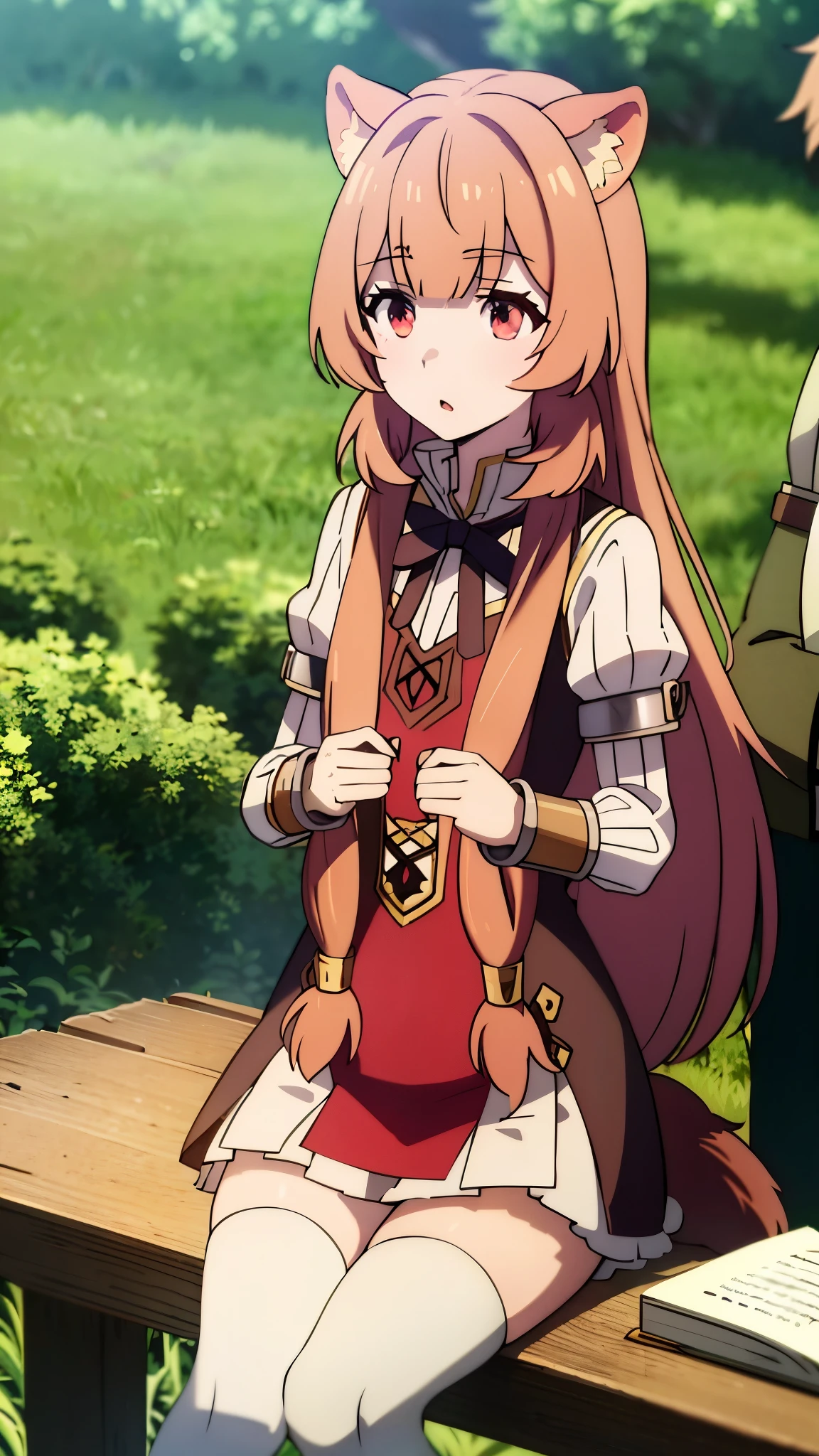Raphtalia、(masterpiece, highest quality), intricate details, 1 girl, Raphtalia, sexy,squatting down、Spread your legs and show off your panties、spread legs,show white panties,animal ears, brown hair, long hair, raccoon ears, a racoon girl, raccoon tail, (red eyes:1.5), tail, Hestia Cosplay Mini Skirt、bare legs、sexy、lightly dressed、森の中の木の上に座っているlong hairのアニメの女の子, Holo is a werewolf girl, Holo for wolf girl, Kushat Krenz Key Art Women, official character art, shadowverse style, Ayaka Genshin impact, charming cat girl, Beautiful anime cat girl, very beautiful anime cat girl, ayaka game genshin impact, handwriting