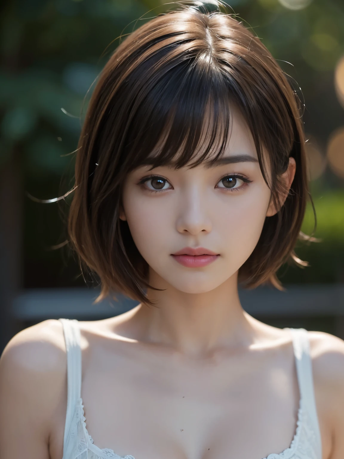 (Ultra Realistic), (High Resolution), (8K),
Masterpiece, One Beautiful Girl, Top Quality, Ultra High Resolution, (Realistic: 1.4), Cinematic Lighting, Japanese, Asian Beauty, Super Beautiful, Beautiful Skin, Thin, medium short hair, messy hair, Blunt Bangs, light brown hair,
