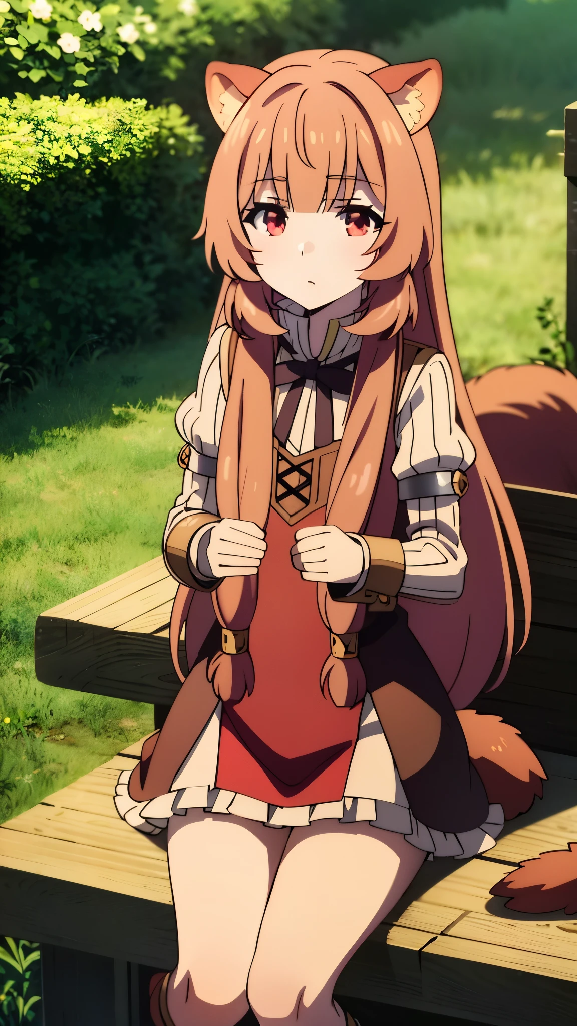 Raphtalia、(masterpiece, highest quality), intricate details, 1 girl, Raphtalia, sexy,squatting down、Spread your legs and show off your panties、spread legs,show white panties,animal ears, brown hair, long hair, raccoon ears, a racoon girl, raccoon tail, (red eyes:1.5), tail, Hestia Cosplay Mini Skirt、bare legs、sexy、lightly dressed、森の中の木の上に座っているlong hairのアニメの女の子, Holo is a werewolf girl, Holo for wolf girl, Kushat Krenz Key Art Women, official character art, shadowverse style, Ayaka Genshin impact, charming cat girl, Beautiful anime cat girl, very beautiful anime cat girl, ayaka game genshin impact, handwriting