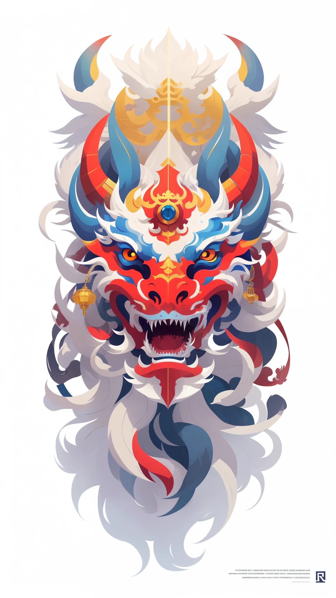 Close-up of colorful faucet on white background, by Ryan Ye, chinesedragon, adobe illustration art, jc leyendecker and sachin teng, Dragon face, vector behavior hd jesper ejsing, oriental face, vector art style, Ghost masks, asura from chinese myth, onmyoji detailed art, majestic japanese dragon, onmyoji portrait