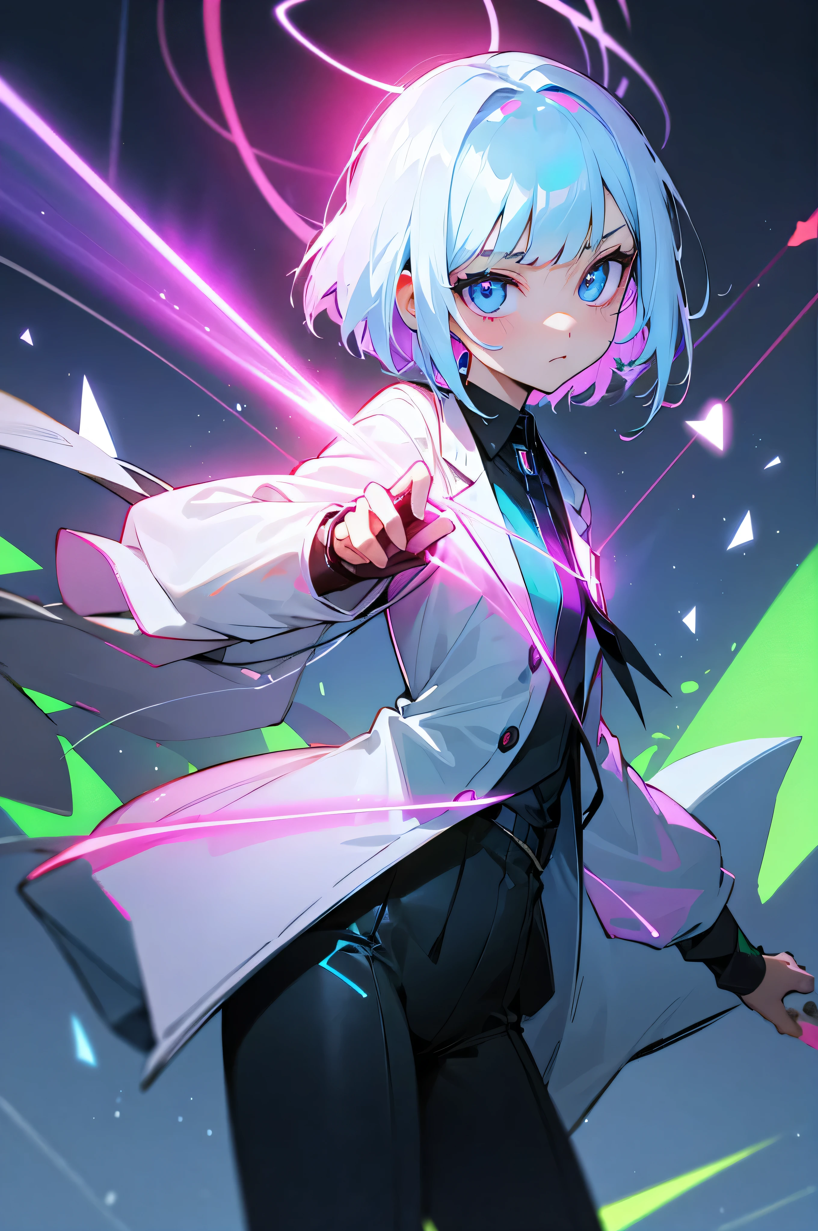 anemone、Neon feeling、neon laser、looking at the camera、Don't hold anything in your hands