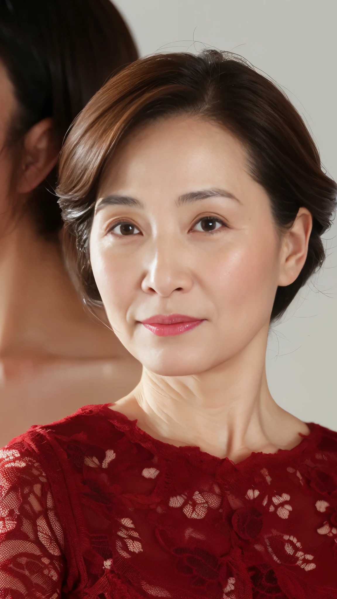 clear image, 18K, Remove the background, gravure, (long face), Sharp look, describe the lips correctly, red lipstick, from the chest up, elderly AV actress, old face, highest quality, super detailed, realistic, super dense skin, perfect beauty, (1 Japanese mature woman), (Erotic), 100 years old, big breasts, Bewitching, Glamour, Sexy, pure white skin, looking at the viewer,
