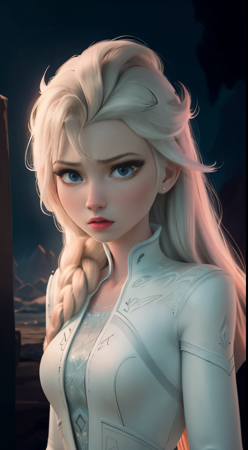 (elsa frozen-rose quartz SU mezclando modelos .) Highly detailed CG unity 8k wallpaper, style shot, complex, high detail, dramatic, highest quality movie still image, very detailed, masterpiece, best quality, character design, Elsa, Elsa from Frozen,Diamante Rosado fusión (( Dark style)), realistic ultra-detailed rendering style, natural light, sharp character design, (hard focus, 8k), (((natural skin texture))), 8k textures, soft cinematic lighting, adobe lightroom, dark room, hdr, Sophisticated, Elegant, Rich Detail, Sharp Focuilm Look) )), Soothing Tones, Detail Frenzy, Intricate Detail, Super Detail, Low Contrast, Soft Film Lighting, Dull Colors, Exposure Blending, HDR, Fade, 35mm, f/1.4, ISO64, f16, 25 sec.