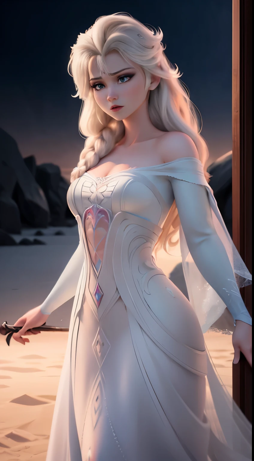 (elsa frozen-rose quartz SU mezclando modelos .) Highly detailed CG unity 8k wallpaper, style shot, complex, high detail, dramatic, highest quality movie still image, very detailed, masterpiece, best quality, character design, Elsa, Elsa from Frozen,Diamante Rosado fusión (( Dark style)), realistic ultra-detailed rendering style, natural light, sharp character design, (hard focus, 8k), (((natural skin texture))), 8k textures, soft cinematic lighting, adobe lightroom, dark room, hdr, Sophisticated, Elegant, Rich Detail, Sharp Focuilm Look) )), Soothing Tones, Detail Frenzy, Intricate Detail, Super Detail, Low Contrast, Soft Film Lighting, Dull Colors, Exposure Blending, HDR, Fade, 35mm, f/1.4, ISO64, f16, 25 sec.