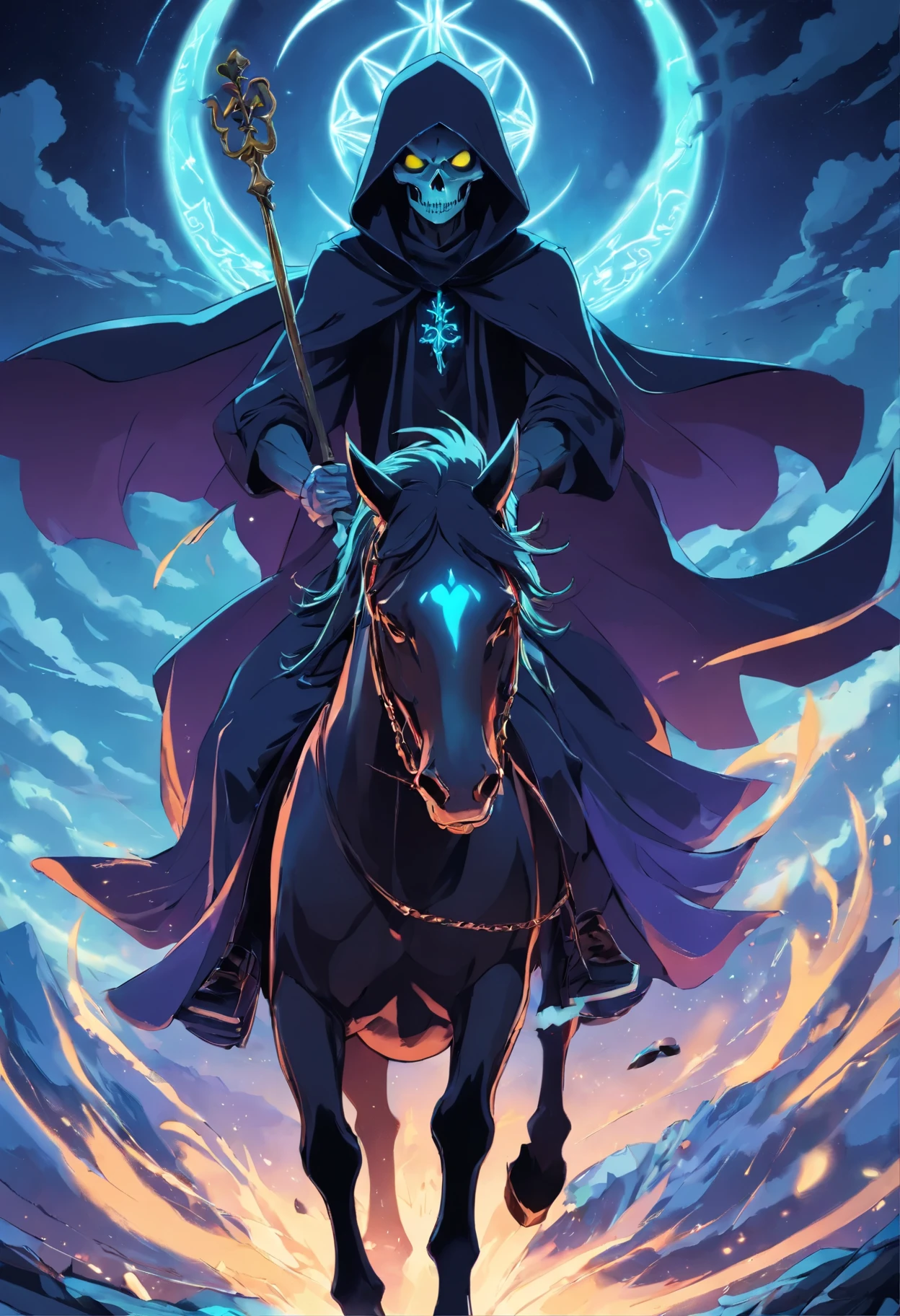 Universal Waite Tarot Card Number 13: Death, grim reaper on horseback