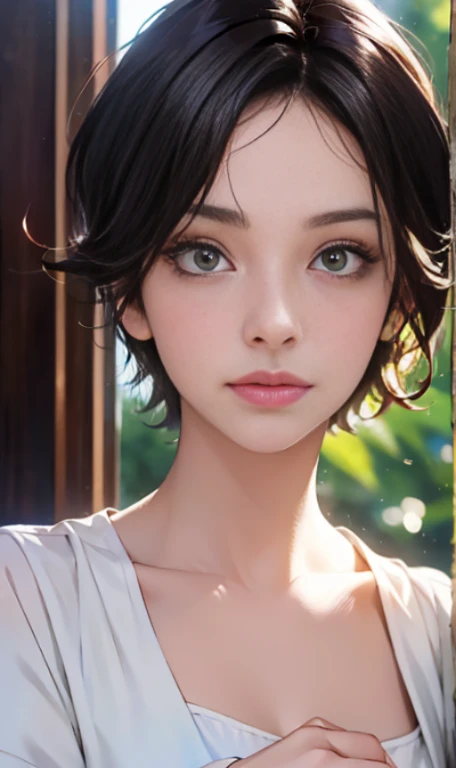 Photo of a -old Amean girl, .RAW, hermosa chica adolesente , modelo adolesente , short light brown hair , corte pixie , cabello corto , corte de cabello pixie((retrato)), ((Cara detallada:1.2)), ((Detailed facial features)), (Piel finamente detallada), Pale skin , ojos azules , viste playera morada con imagen de calavera , cinturon blanco , falda color lila con imagenes de cuadros , botals largas con tacon color purpura , sosteniendo guitarra electrica 、Un sexy(cool color), humid, humid, Reflectoreasutepiece) (proporciones perfectaotos realistas)(La mejor calidad) (Detallado) fotografiado con una EOS R5 de Canon, Lente de 50 mm, f/2.8, NffSW, (8k) (papel tapiz) (cinematic lighting) (Dramatic lighting) (sharp focus) (Enrevesado) senos grandes , pechos grandes , pecas en mejillas , cuerpo completo , hermoso cuerpo de adolesente , posando sexy a la camara , posando de frente para la camara ,lindo maquillaje, sombra de ojos color morada , gran sonrisa , labios abiertos , fondo variado