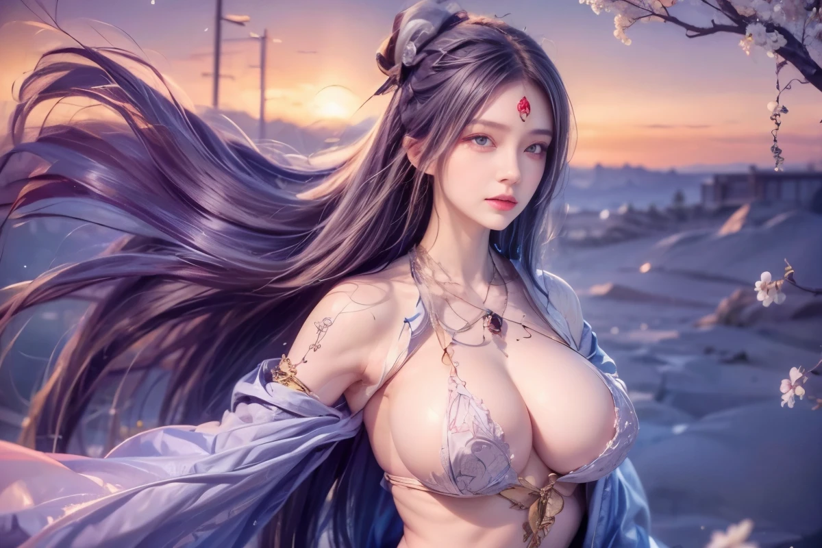 realistic, 1 women, best quality, 12k, HD, long hair, big round breasts, cleavage, ponytail, necklace, jewelry, shorts, short jacket, slim hips, hair tie, yellow eyes, black hair, super detailed, Eye details, hair details, person details, mouth details, face details, breast details, clothes details, hair details, pants details, hand details, whole body