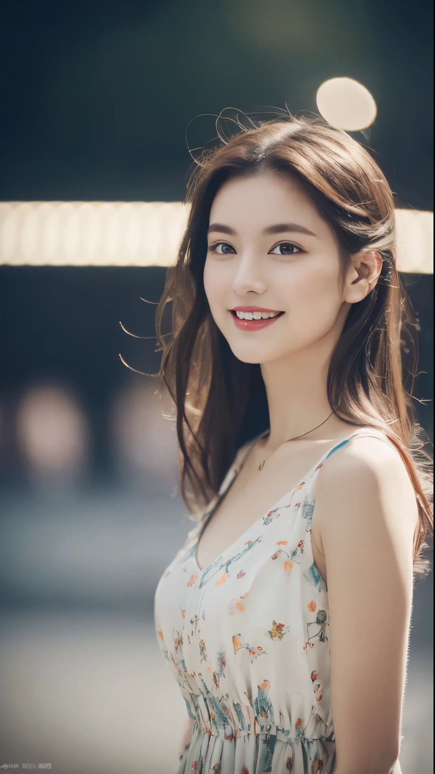 (masterpiece,Highest quality:1.4),(8k,RAW Photos,Photorealistic:1.4),(Glowing Skin),Detailed skin,Detailed face,Detailed eyes,Sparkling eyes:1.3,Symmetrical eyes,(Detailed 2024 ),Ultra-detailed backgrounds,Detailed hands,One person, Japanese Idols,Natural Breasts,,ribbon,Twin tails,pretty charming, ((Cute Face)),,Great location,smile,upper body,,Browsing Caution,Hair blowing in the strong wind, Strong Wind Slicked Back,