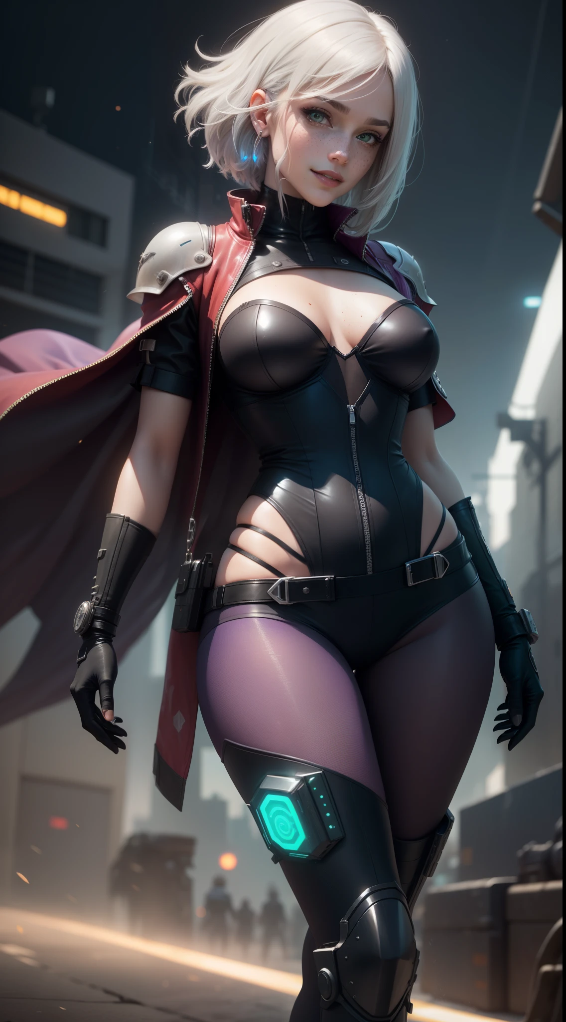 Harley Quinn from DC, big breasts, frontal, full-length, looking at the camera, facing the audience, standing pose, carnival background, three-dimensional light, detailed full-body concept, sleek digital concept art, beautiful full-body concept art, art trend, CGsociety full-length,