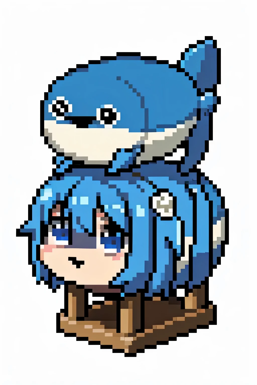 anime style、Sakabambaspis、fish、no background、1 fish、1 character、cute