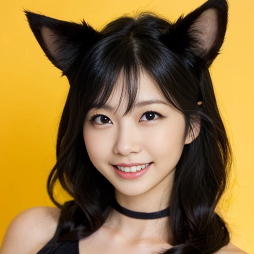 Ryoko Hirosue, cat ears,Brava, smile