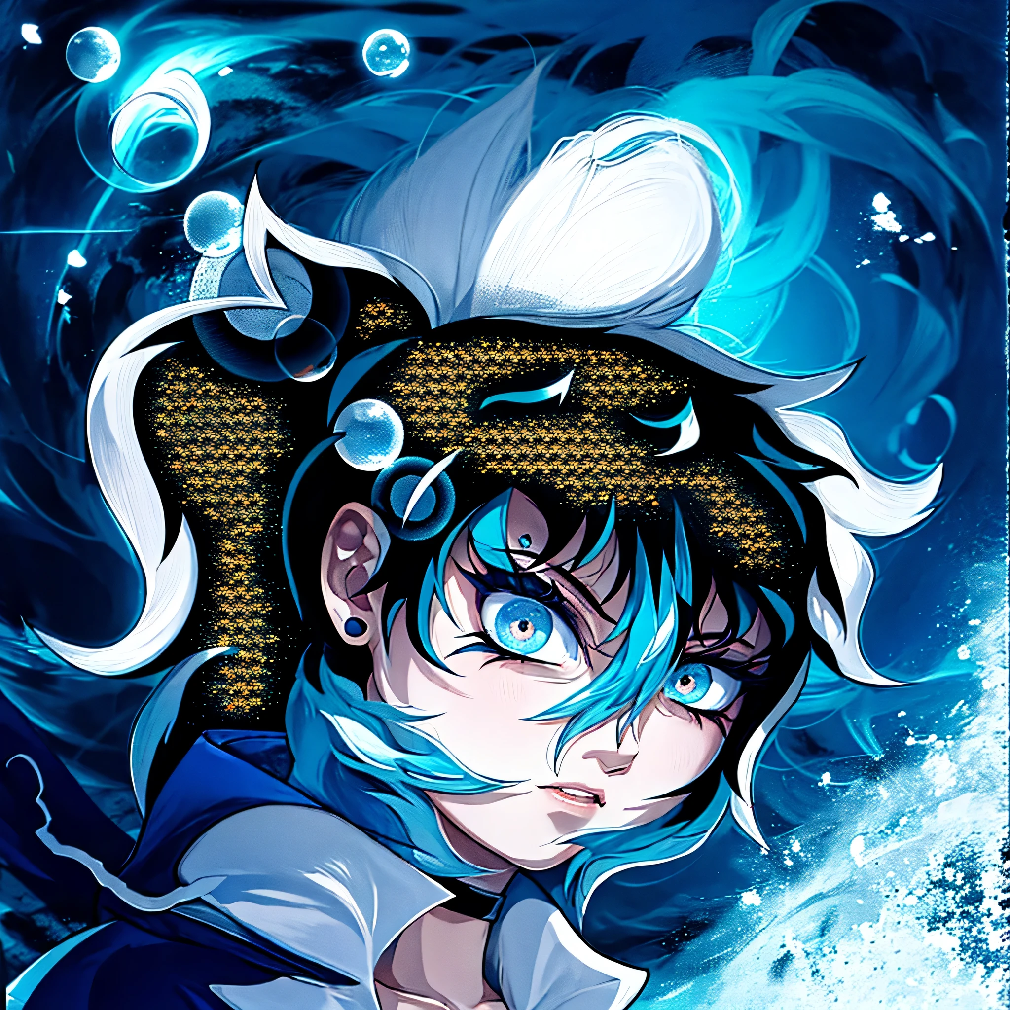 anime 2d,estilo bleach,olhos cinzas brilhantes,cabelos reluzentes ultra hd