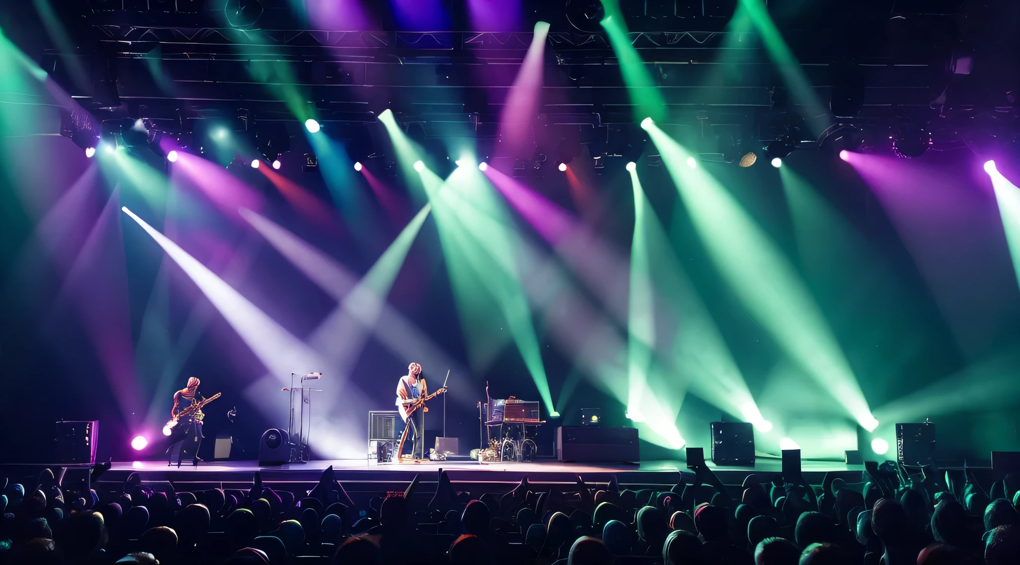 stage　illumination、Spotlight７color、steel truss　Unbanded