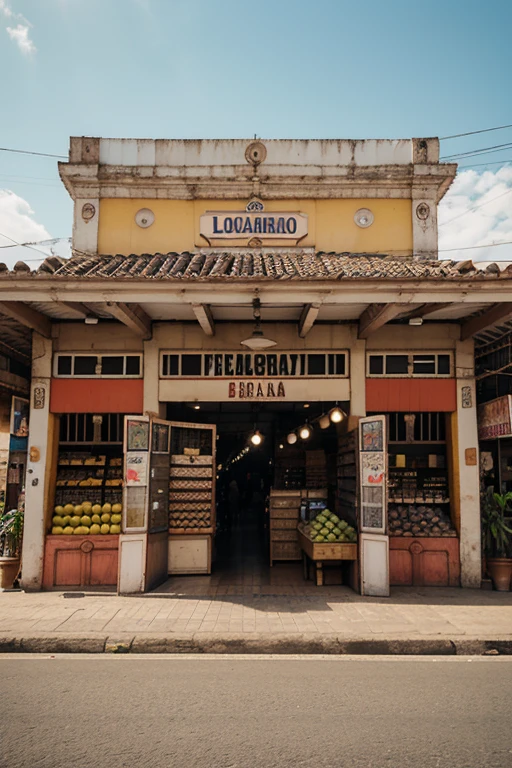 Fachada de loja, mercado de bairro, mercadinho, loja de doces, loja de frutas, loja antiga, velha, letreiro antigo, colorido, São Paulo,