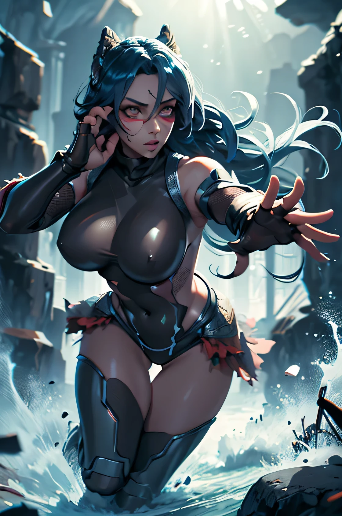 A sexy and beautiful woman, dynamic pose, 3d, (8k), detailed texture,(hyperdetailed), (photo realistic), cinematic light, cinematic action, highly detailed, realistic, Isometric, full body, in frame, driven expression, dark theme, (extremely detailed eyes), detailed symmetric realistic face, extremely detailed natural texture, masterpiece, extremely detailed, amazing, fine detail, rich colors, hyper realistic lifelike texture, dramatic lighting, unreal engine, trending on art station, photo realistic, RAW photo, high quality, high res, sharp focus, extremely detailed, cinematic lighting, 8k, high definition, cinematic, neoprene, unreal engine 5, ultra sharp focus
