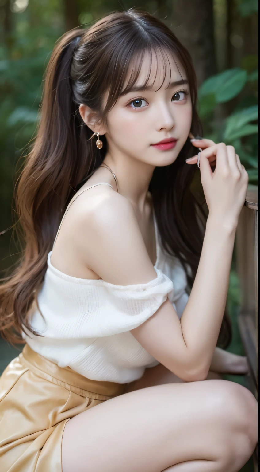 (best quality), (masterpiece), (best lighting), (high detailed skin:1.0), detailed eyes, 8k uhd, dslr, soft lighting, best quality, film grain, Fujifilm XT3, detailed and realistic close portrait, arrogant blonde 21yo, wearing a bright color latex soubrette outfit, slutty, shy, skirt,finely detailed eyes, finely detailed face Fine art realistic photography film 4x5 portrait of a beautiful european woman, skin texture, foxie european woman, ginger hair, winter forest, natural skin texture, 24mm, 4k textures, soft cinematic light, adobe lightroom, photolab, hdr, intricate, elegant, highly detailed, sharp focus, ((((cinematic look)))), soothing tones, insane details, intricate details, hyperdetailed, low contrast, soft cinematic light, dim colors, exposure ble,(((32K,very high res, high detailing, highly accurate,Masterpiece Girl 1))),Raw photo & realistic atmosphere,beautiful dark blue eyes,Detailed mouth,Glossy lips,Detailed eyebrows,Soft white skin that shines with every detail,,Eyes drawn in detail、Very beautiful eyes with azure eyes,Detailed lips、Very beautiful face,Very well-formed face、Lifelike face,shiny beautiful lips,Beautiful eyebrows,Infinite reality,Best design,(Insanely cute Japan -yeld giHealthy style,Beautiful breasts with big breasts,Very cute beautiful girl,:1.5),Best Natural Makeup,Japanese ido,Korean Idols,Young sensual idol,Moist eyes,Dark beautiful eyes,Beautiful butt,beauty legs,,camel's foot,,Skinny Fingers,Detailed beautiful legs:1.3),超A high resolution、,Natural and realistic face,Back lighting,Pure eyes are too cute,(((photorealisim))),Reality Live Action,(Fashionable earrings,,a necklace,A bracelet,gyuru,Glossy nail art:1.6),(Colorful cheergirl costume with high detail design,Cheerful Cheergirl,17-year-old girl,light brown hair,braided ponytails,,独奏,natural make up:1.7),(Beautiful cheerful girl,Show full-body costume,squatting and opening legs,amorous,I'm rooting for you,Packed match venues:1.8)Tied up Hung