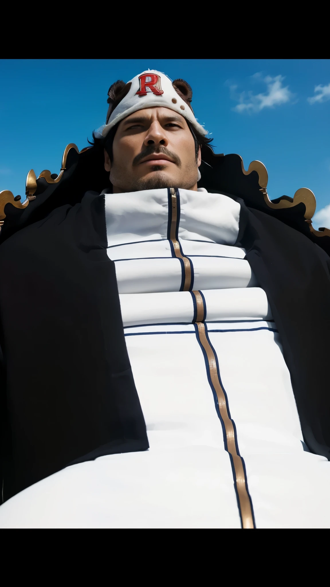 (masterpiece), (realistic), (ultra detailed), ( high reest quality), (photorealistic), (perfect face), (perfect anatomy), man, male, solo, (((35 years old))), kuma from one piece, kuma, one piece,