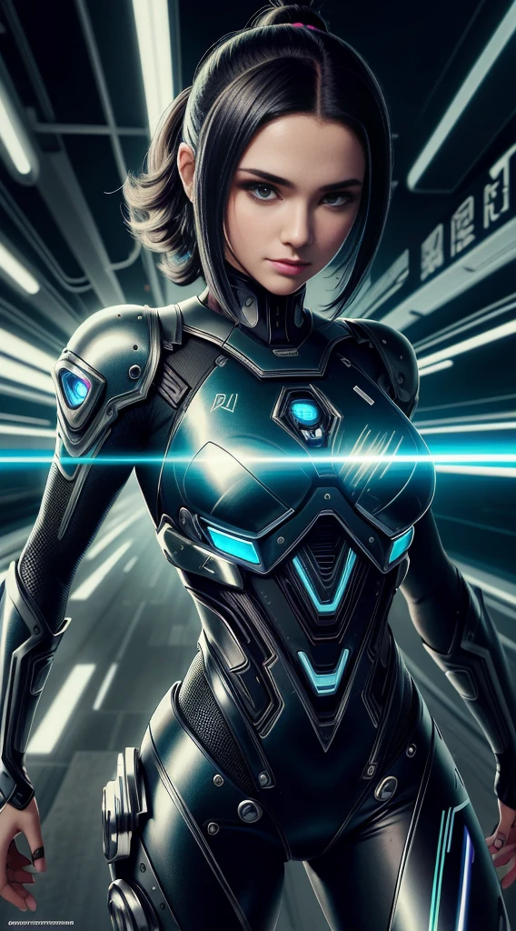 Bela foto de corpo inteiro de Reika como uma gatinha Nekomata, armadura cyberpunk, cabelo preto liso, orelhas de gato, science fiction, cidade cyberpunk ao fundo, Gantz, No Estilo de Cyberpunk 2077, Ultra realista foto face de uma mulher bonita, master part, best quality, CG, papel de parede, HDR, alta qualidade, high-definition, extremamente detalhado, {Rosto bonito e detalhado}, {belos olhos detalhados}, (luz detalhada){{detalhes intrincados}}, {Altas}, ((Rosto detalhado)), Rosto extremamente detalhado, beautiful face, {{ young woman}}, olhos de joia, Neon light, Chiaroscuro, estilo anime, visual chave, detalhes intrincados, altamente detalhado, breath-taking, vibrante, cinematic adult film, 18+, NSFW