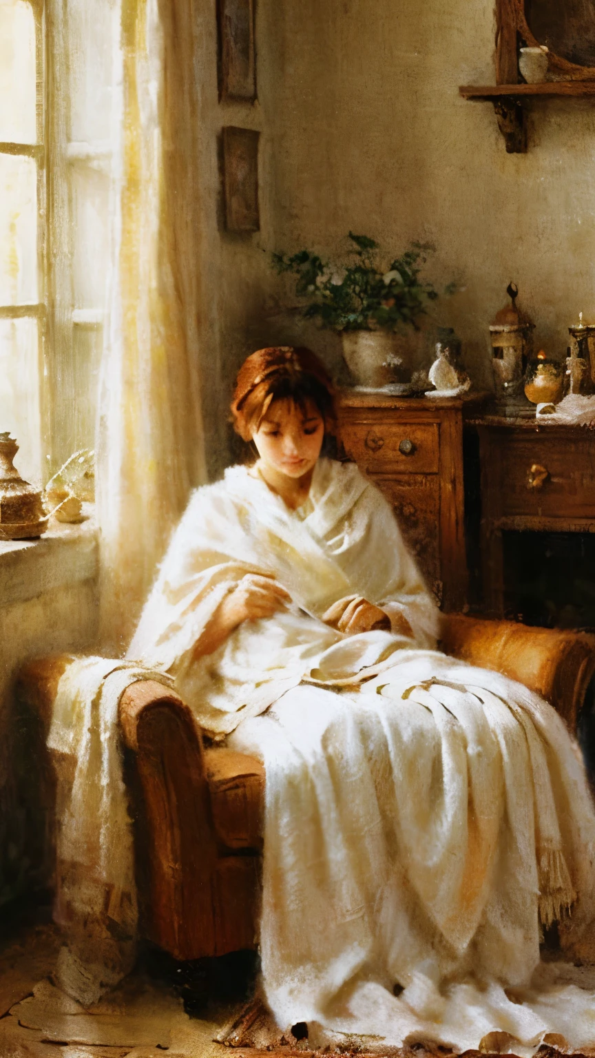Capture a cozy scene where the person cocooned in a blanket's warmth symbolizes a moment of comfort and relaxation. The indoor setting should be well-lit, allowing for detailed shots that convey the warmth and coziness of the scene. Utilize a 50mm lens for a focused perspective, emphasizing the subject and the cocooned blanket. Aim for a high-resolution image that realistically portrays the comforting and soothing nature of being wrapped in warmth. Draw inspiration from photographers skilled in capturing moments of coziness and relaxation on platforms like Deviantart and Behance.
