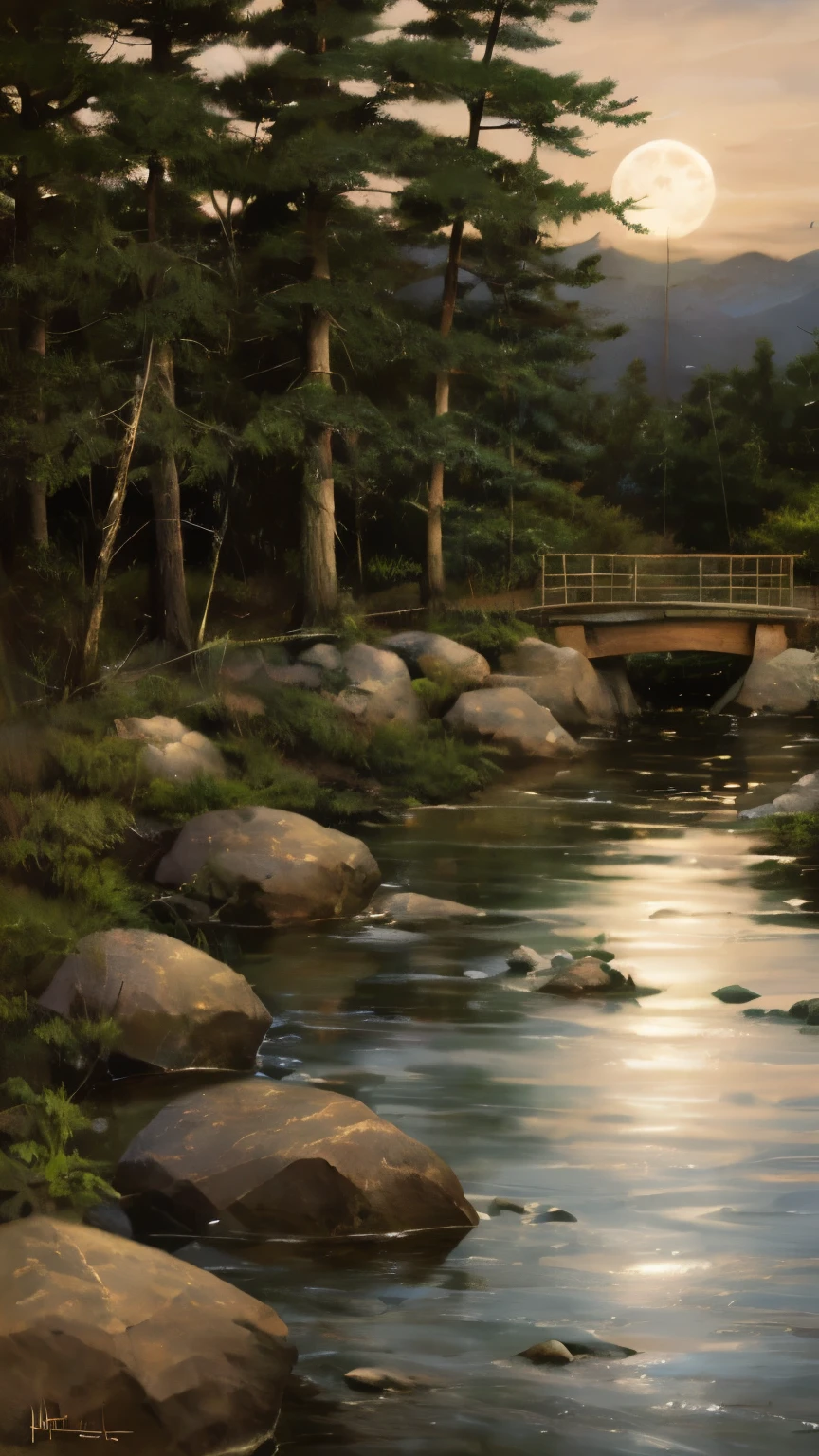Capture a serene scene where beneath the moon's gaze, strength renews, symbolizing a moment of quiet empowerment. The outdoor setting should be well-lit, allowing for detailed shots that convey the peacefulness and renewal of strength. Utilize a 50mm lens for a focused perspective, emphasizing the subject and the moonlit surroundings. Aim for a high-resolution image that realistically portrays the tranquil and empowering nature of the moment. Draw inspiration from photographers skilled in capturing moments of strength and renewal under the moonlight on platforms like Deviantart and Behance.
