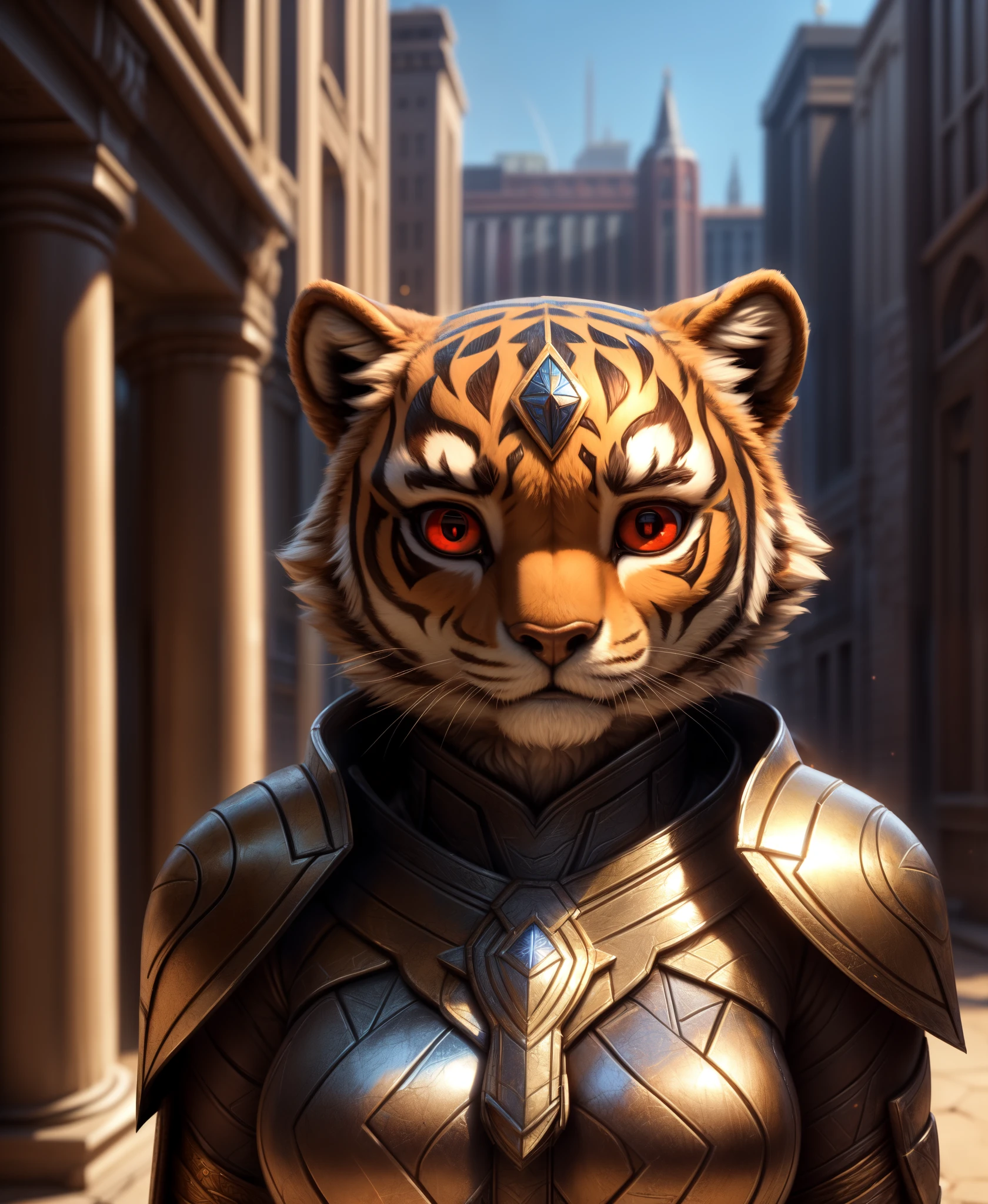 (by kilver), (by canxue), (by yuris (artist)), (by skyline comet), (by pestil),, solo,female (cute:1.0) master tigress,detailed background, outdoors, cinematic lighting, animated movie, artistic, 8k hd, photo, photoreal, (detailed fur:1.3) (furr detail, fluffy:1.3), (big detailed red eyes, yellow sclera:1.2),, depth of field,,, wearing Wonder Woman's Armor from (Justice League: unlimited),