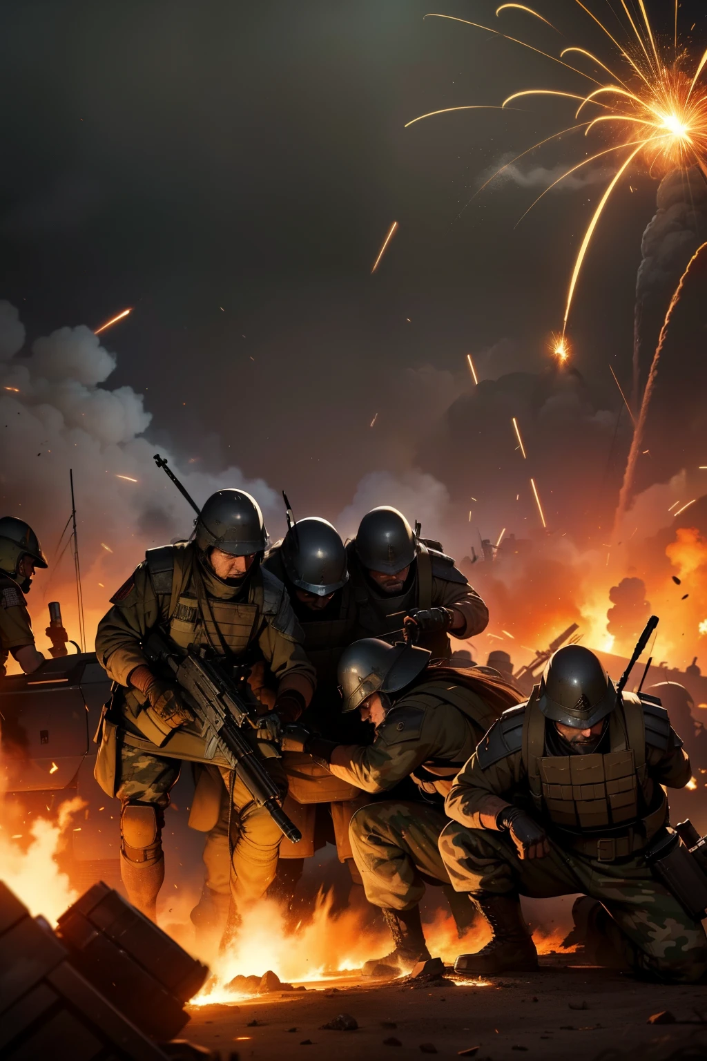 Image of an army of enemies or a hostile mob, representando os desafios e adversidades mencionados no salmo.