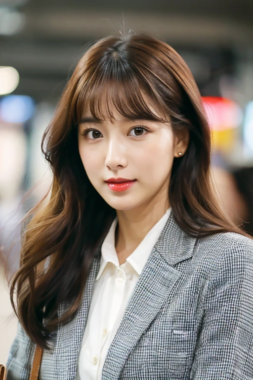 career woman,Beauty,make,Cosmetics Advertising,Idol,model,cute,,indoor,medium hair,droopy eyes,fluffy,refreshing,Korean,Minato-ku,beautiful,White system,Wave winding,Parallel eyebrows,see-through bangs,both hands,Red Lip,Office Casual,Commuting to work,tear bag,looking at the camera,Hair in the wind