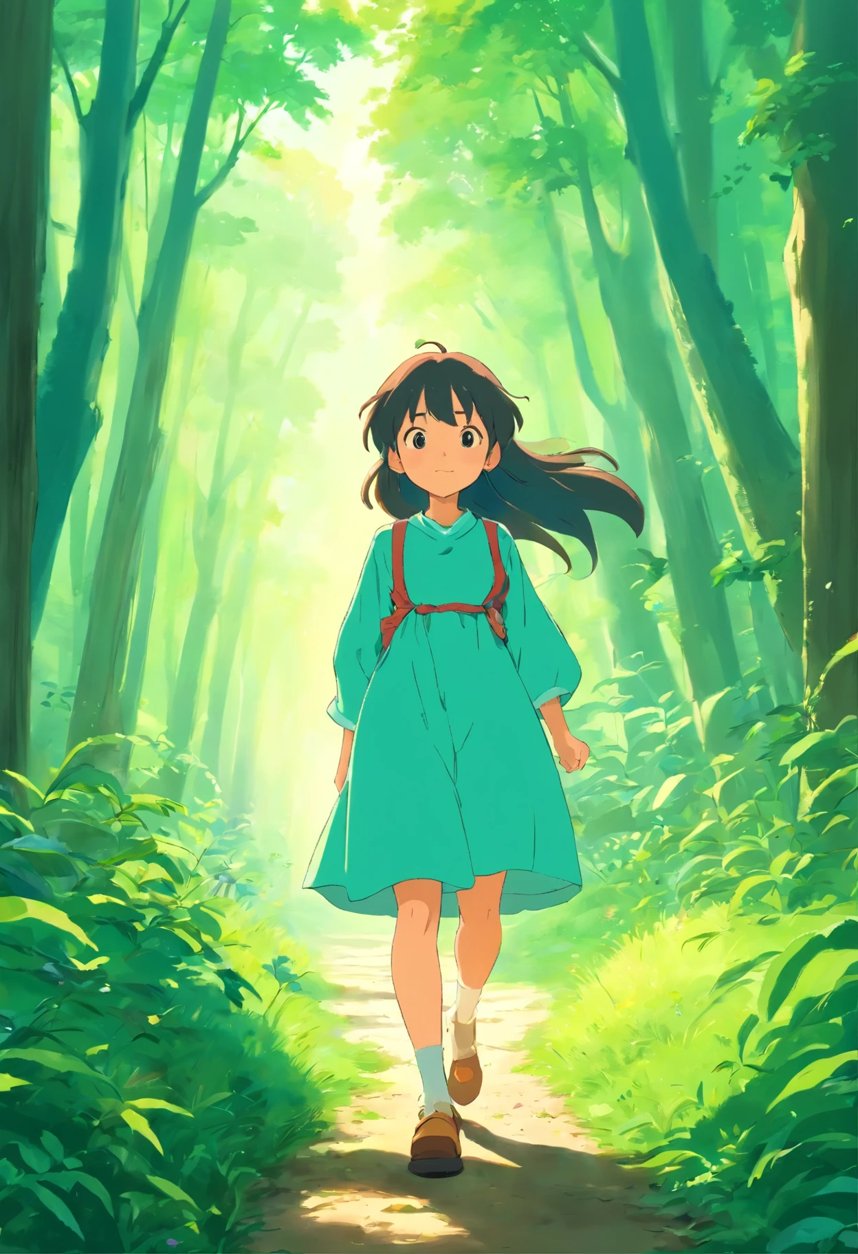 comics, verdant、magical cute creatures、girl、 high quality