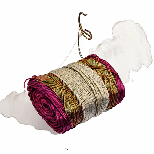 a threads of wool, threads, a lump of hair, disheveled threads, Pocket Lint Of Bless - This pocket lint when carried will add +2 to all saving throws for the balance of the day, MagicItem_v1, (white background), fullshot