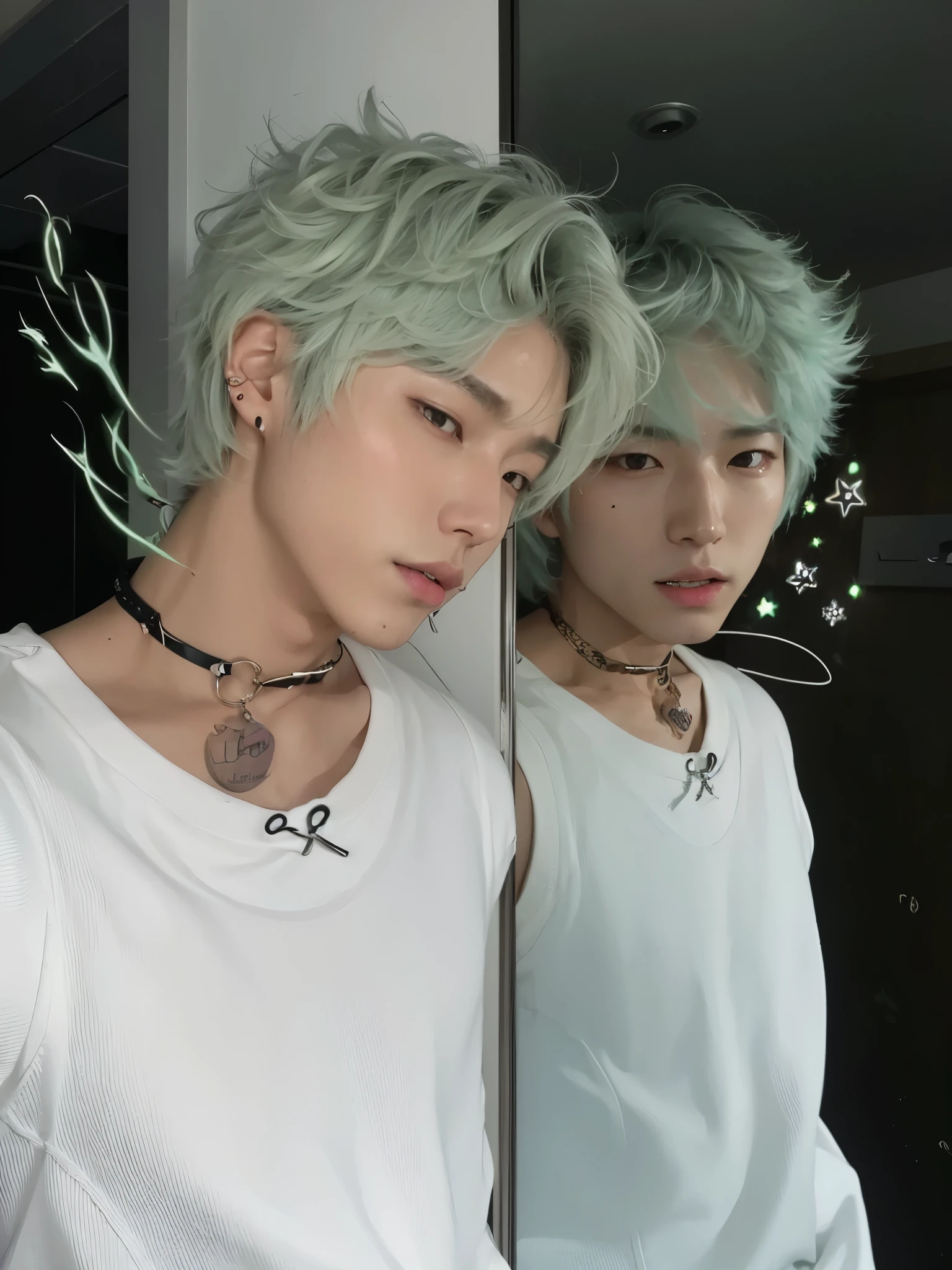 Hyunjun hur actor y idol de kpop mas realismo en el cabello y ropa.