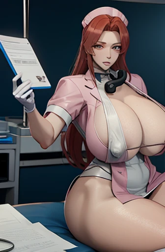 nurse uniform,hospital, latex nurse suit,nurses,busty,elbow gloves,labcoat,redhair woman,red eyes , gigantic ,medical instruments,asian nurse,two nurses,speculum,examination room,oversize ,big  ,, lay on table ,legs spreaded,giving birth,gyno chair , dentist,Milf,latex,red uniform