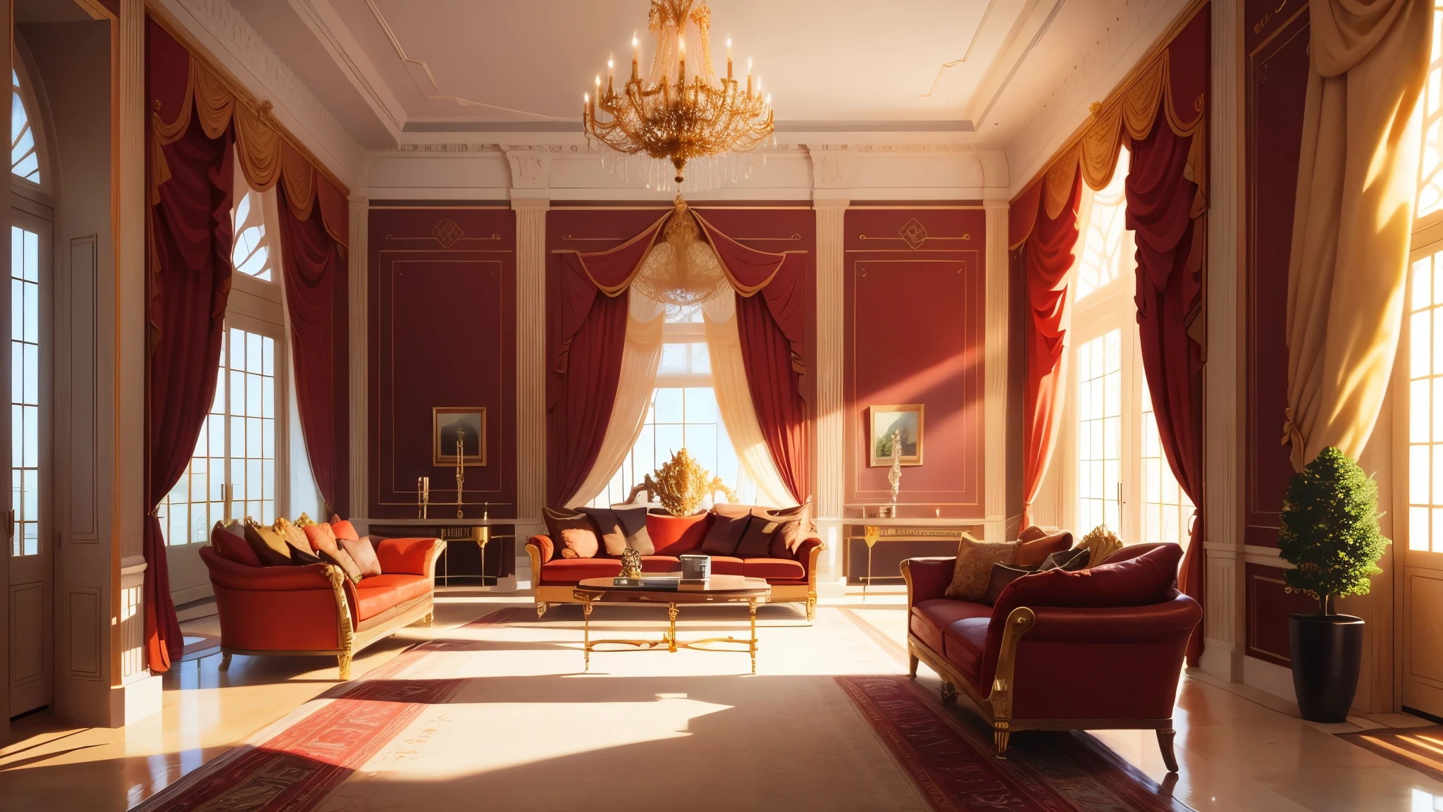 interior of a luxurious and modern mansion
