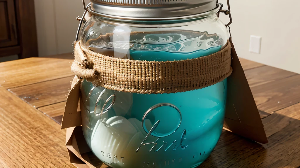 An abstract jar. filled with transparent elements, representing openness in giving.