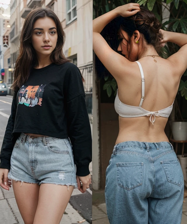 instagram posts of same girl, same background but with clothes on and different positions