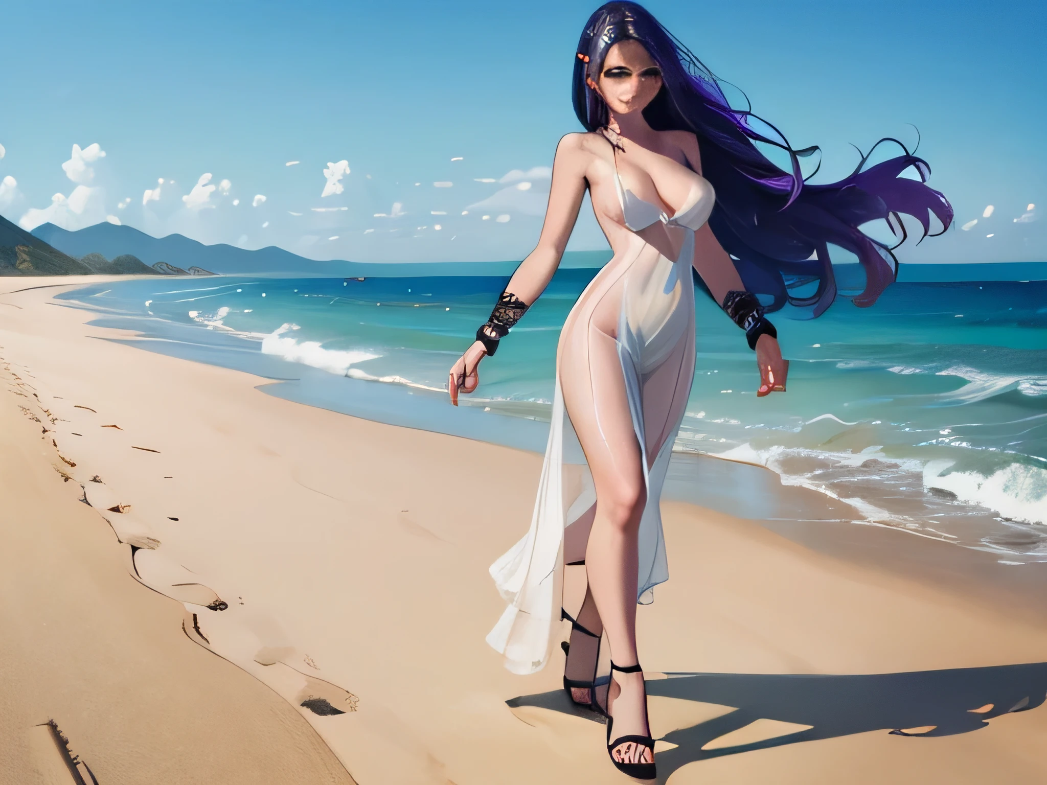 ariablaze from my little pony ,ariablaze as a girl , female body , Slender body , (((wind blowing))), out door ,desert , (beach in background) , (((walking toward))), posing, bent back ,(((sheer lace transparent dress))) , sexy pose , erotic , topless , exposed genitals , lust in her face , sexual pleasured face , escaty of lust , breasts are visible , wear high heels , wide angles ,pubic hair ,feet , vagina is visible ,naked , nude , full body is visible ,relaxed ,orgasm , sexy pose , sexy face, bracelets , big breasts , lush breasts , Bulky Breasts , voluminous breasts ,look at to viewer , eye contact, high quality , detailed , wallpaper , realistic , feet are visible , wide camera angle