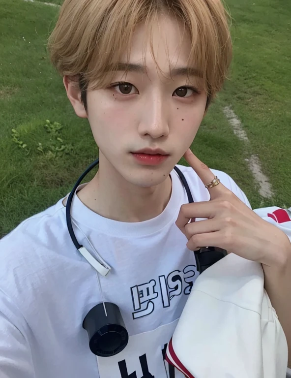 Minseo Asian man with light hair, rosto minseo Idol de kpop do grupo drippin,lovely pale delicate korean face