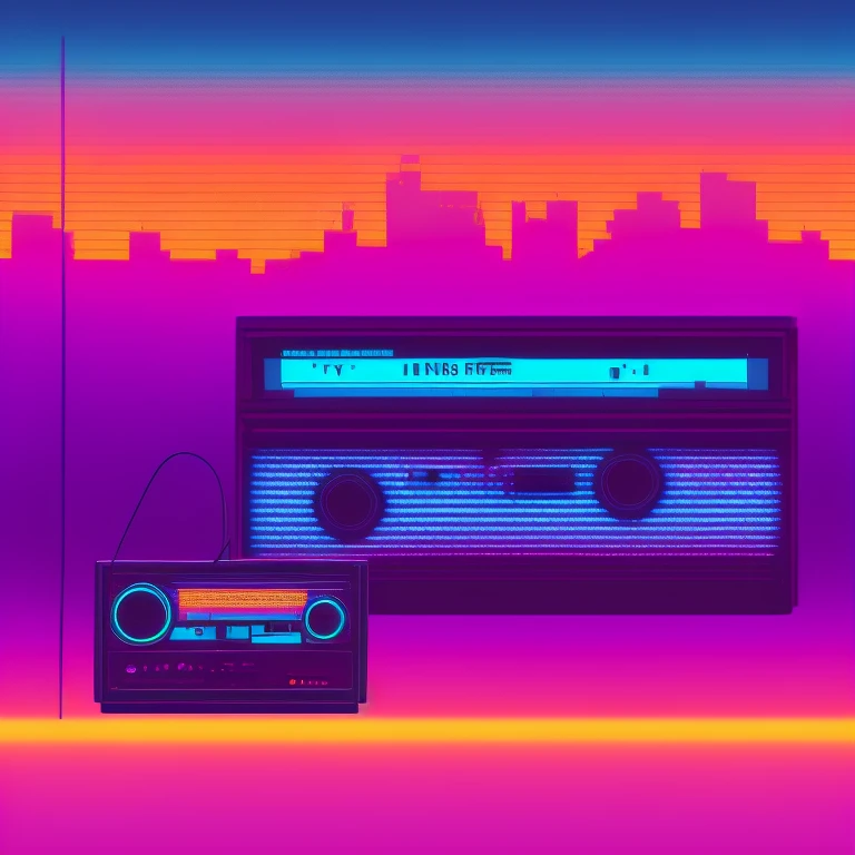 snthwve style, Vaporwave, video killed radio star, nvinkpunk, Tragedy of the Radio Star