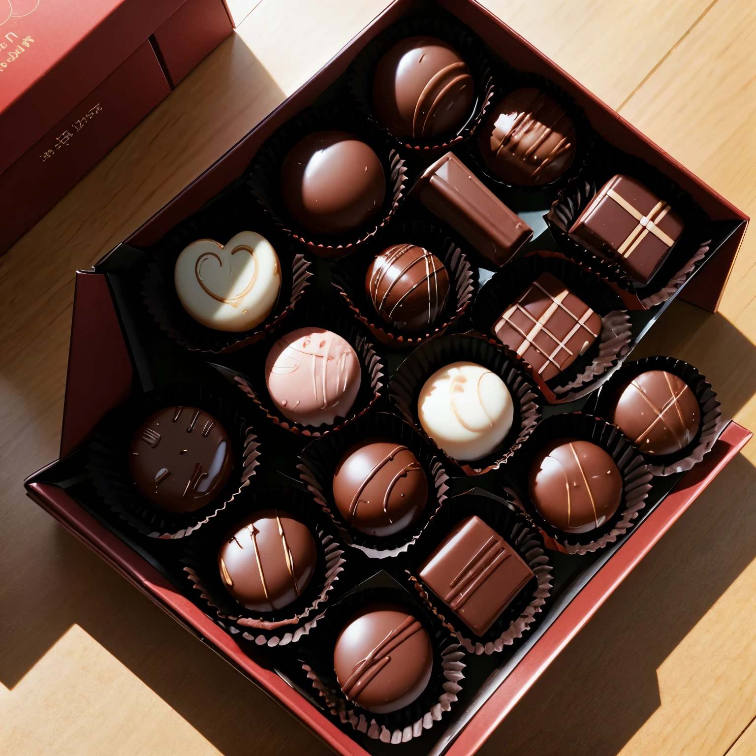 Product image of chocolates in a box、Natural light