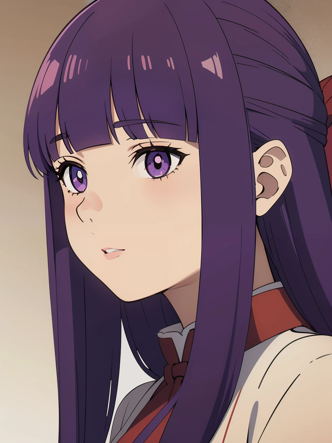 freirenfern, fern, purple hair, long hair, purple eyes, blunt bangs, sidelocks, half updo, bright pupils, (large breasts, 1 girl), BREAK Masterpiece, best quality, high resolution, 8K, official art, super resolution, extremely detailed and beautiful, extremely detailed, amazing and detailed, highly detailed beautiful girl, highly detailed face, highly detailed eyes, highly detailed skin, highly detailed fingers, highly detailed nose, very detailed mouth, perfect anatomy, BREAK Full body shot, extremely detailed CG unity 16k, very fine 16KCG wallpapers, light blush, China Cheongsam, chinece ancient,
