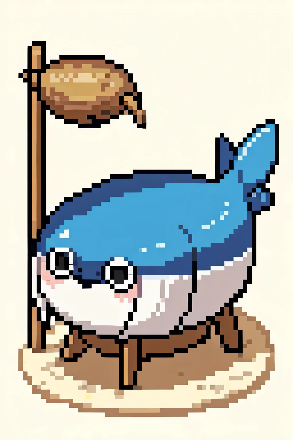 anime style、Sakabambaspis、fish、no background、1 fish、cute、smile