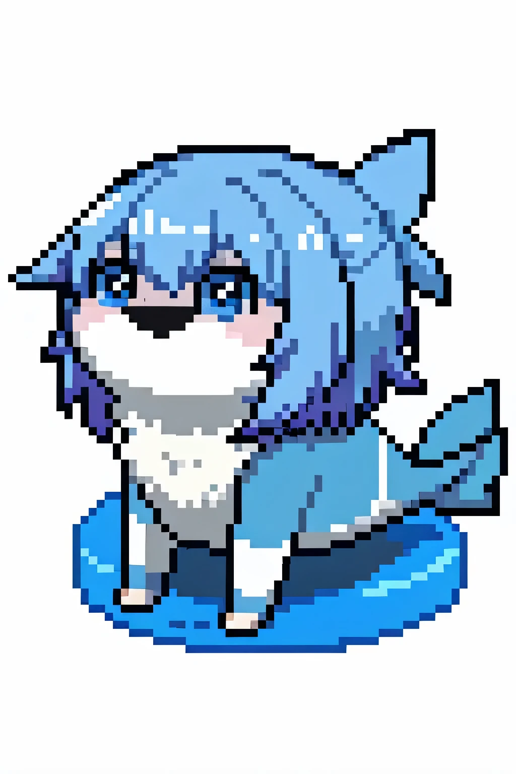 anime style、Sakabambaspis、fish、no background、1 fish、cute、smile
