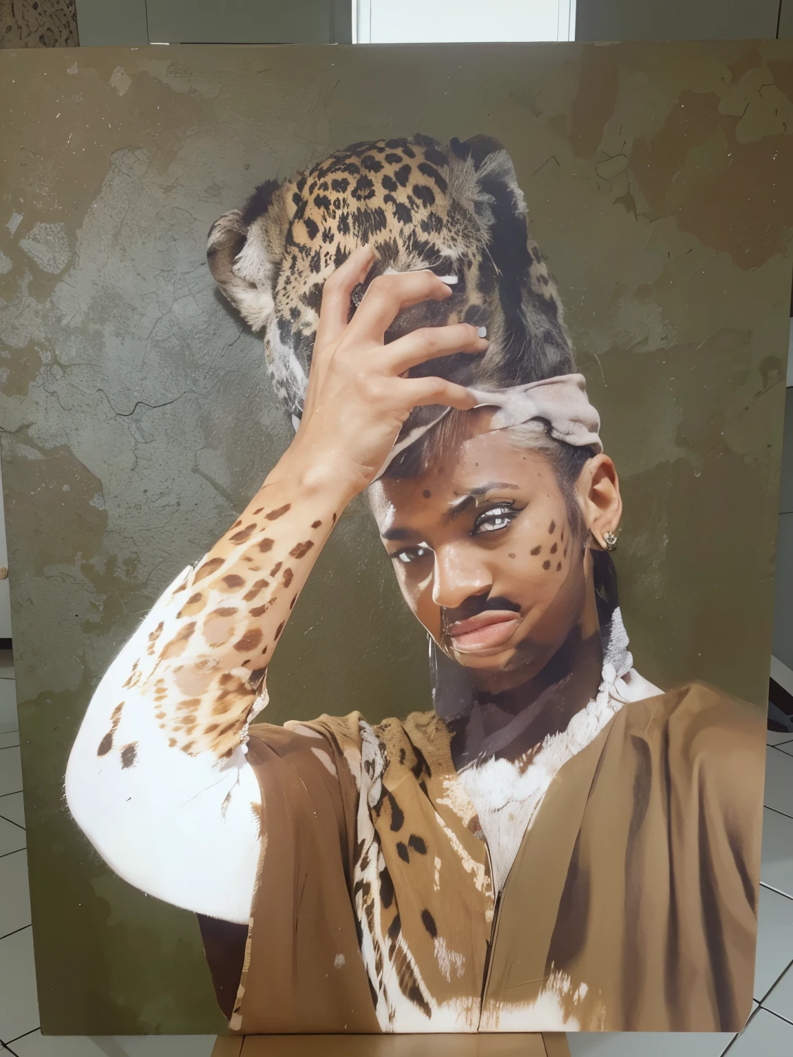 Put on a leopard skin
