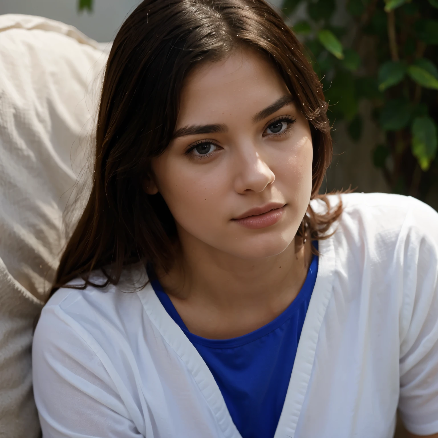 A woman showing
