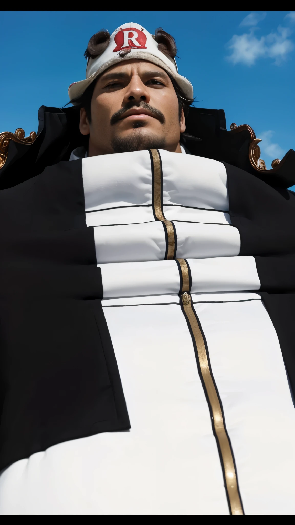 (masterpiece), (realistic), (ultra detailed), ( high reest quality), (photorealistic), (perfect face), (perfect anatomy), man, male, solo, (((35 years old))), kuma from one piece, kuma, one piece,